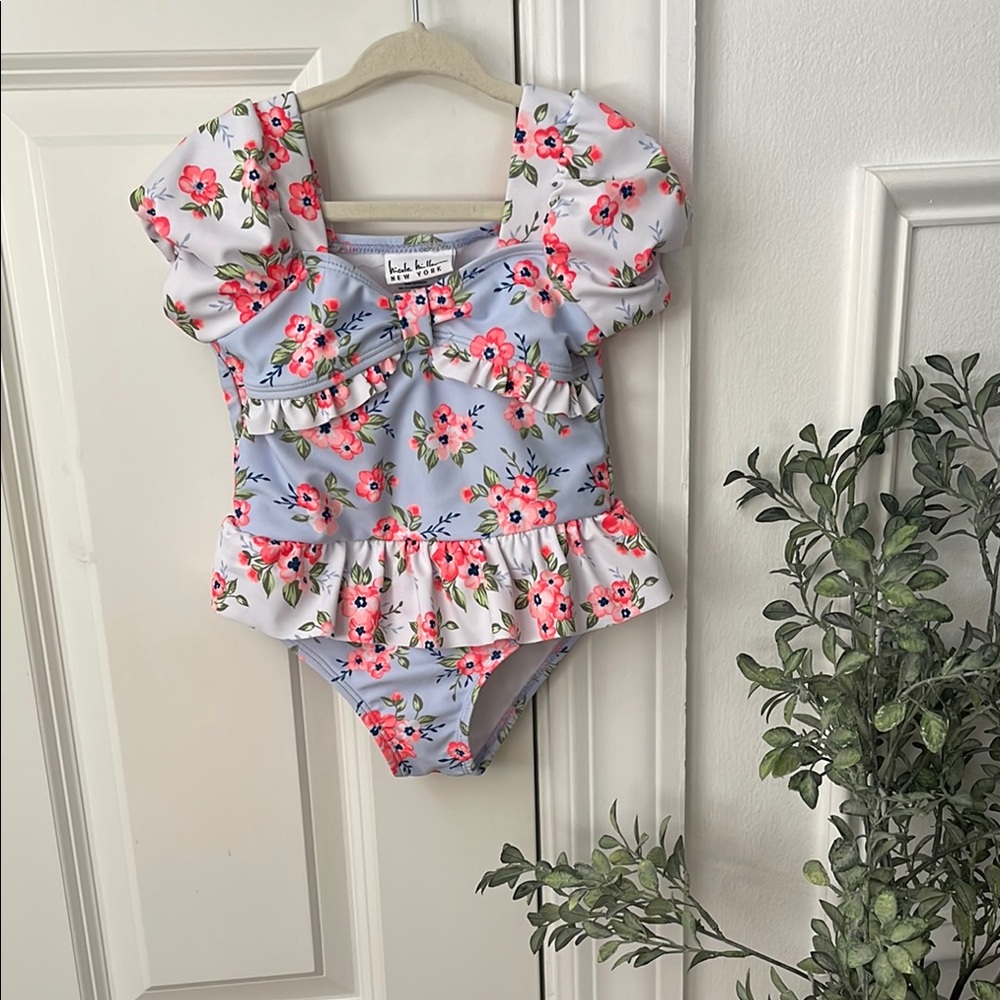 Nicole Miller Floral Puff Sleeve Dress